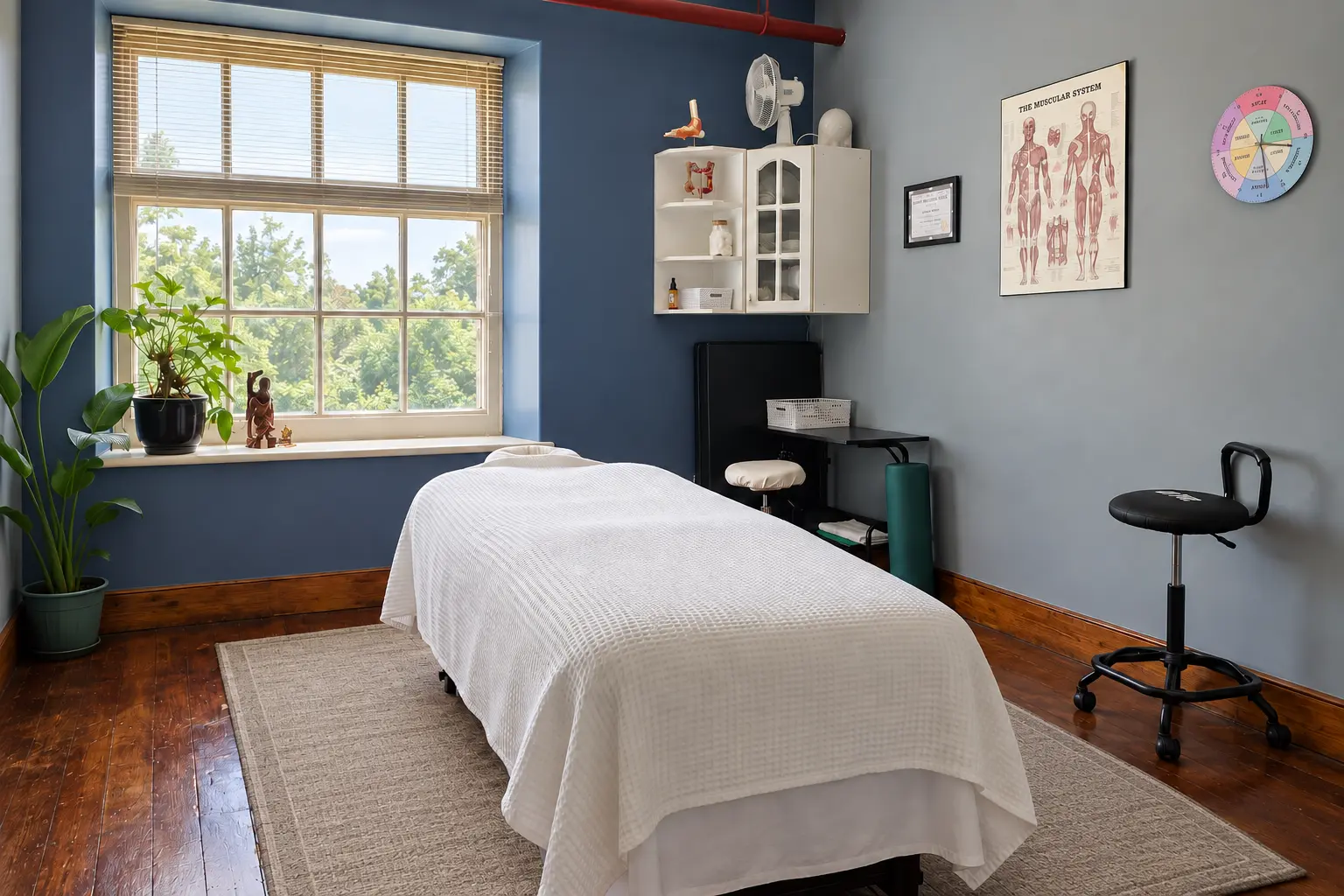 Welcoming treatment space at Metabodyworks